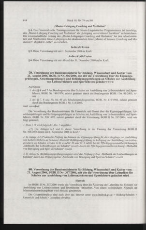 Verordnungsblatt für die Dienstbereiche der Bundesministerien für Unterricht und kulturelle Angelegenheiten bzw. Wissenschaft und Verkehr 20061001 Seite: 8