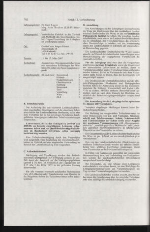 Verordnungsblatt für die Dienstbereiche der Bundesministerien für Unterricht und kulturelle Angelegenheiten bzw. Wissenschaft und Verkehr 20061201 Seite: 4