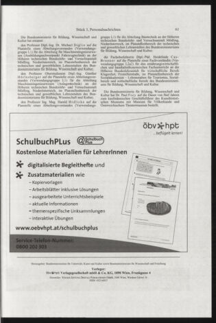 Verordnungsblatt für die Dienstbereiche der Bundesministerien für Unterricht und kulturelle Angelegenheiten bzw. Wissenschaft und Verkehr 20070301 Seite: 17