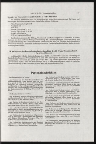 Verordnungsblatt für die Dienstbereiche der Bundesministerien für Unterricht und kulturelle Angelegenheiten bzw. Wissenschaft und Verkehr 20070401 Seite: 3