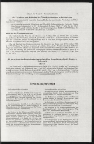 Verordnungsblatt für die Dienstbereiche der Bundesministerien für Unterricht und kulturelle Angelegenheiten bzw. Wissenschaft und Verkehr 20070901 Seite: 9