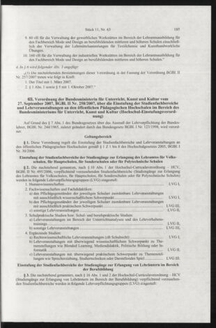 Verordnungsblatt für die Dienstbereiche der Bundesministerien für Unterricht und kulturelle Angelegenheiten bzw. Wissenschaft und Verkehr 20071101 Seite: 13