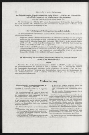 Verordnungsblatt für die Dienstbereiche der Bundesministerien für Unterricht und kulturelle Angelegenheiten bzw. Wissenschaft und Verkehr 20071101 Seite: 16