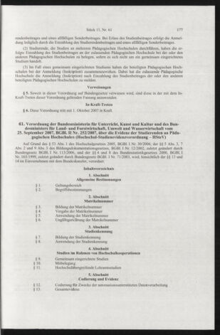 Verordnungsblatt für die Dienstbereiche der Bundesministerien für Unterricht und kulturelle Angelegenheiten bzw. Wissenschaft und Verkehr 20071101 Seite: 5