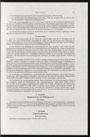 Verordnungsblatt für die Dienstbereiche der Bundesministerien für Unterricht und kulturelle Angelegenheiten bzw. Wissenschaft und Verkehr 20071101 Seite: 9