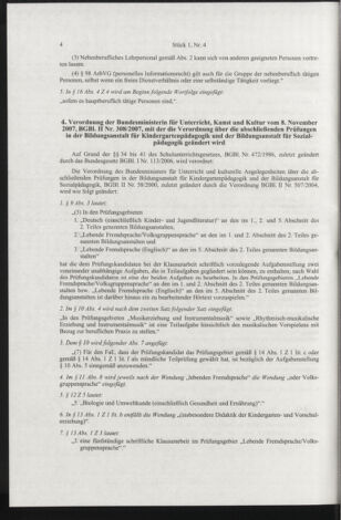 Verordnungsblatt für die Dienstbereiche der Bundesministerien für Unterricht und kulturelle Angelegenheiten bzw. Wissenschaft und Verkehr 20080101 Seite: 4