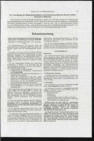 Verordnungsblatt für die Dienstbereiche der Bundesministerien für Unterricht und kulturelle Angelegenheiten bzw. Wissenschaft und Verkehr 20080201 Seite: 3