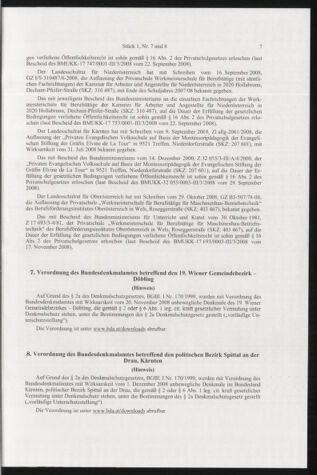 Verordnungsblatt für die Dienstbereiche der Bundesministerien für Unterricht und kulturelle Angelegenheiten bzw. Wissenschaft und Verkehr 20090101 Seite: 7