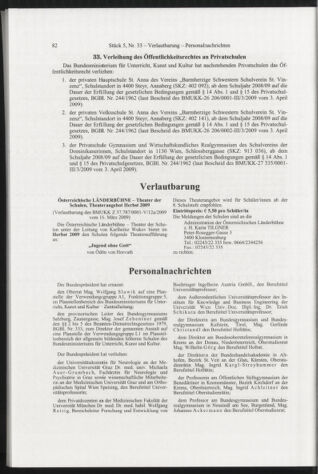 Verordnungsblatt für die Dienstbereiche der Bundesministerien für Unterricht und kulturelle Angelegenheiten bzw. Wissenschaft und Verkehr 20090501 Seite: 10