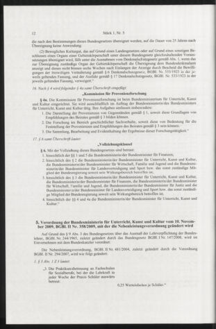 Verordnungsblatt für die Dienstbereiche der Bundesministerien für Unterricht und kulturelle Angelegenheiten bzw. Wissenschaft und Verkehr 20100101 Seite: 12