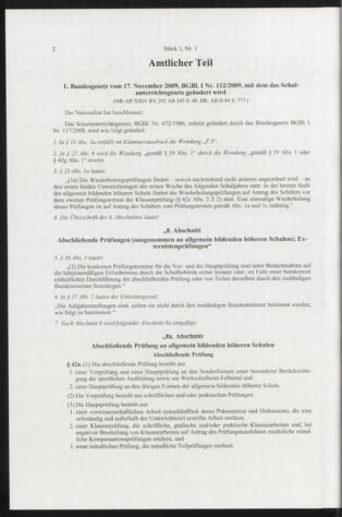 Verordnungsblatt für die Dienstbereiche der Bundesministerien für Unterricht und kulturelle Angelegenheiten bzw. Wissenschaft und Verkehr 20100101 Seite: 2