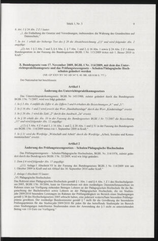 Verordnungsblatt für die Dienstbereiche der Bundesministerien für Unterricht und kulturelle Angelegenheiten bzw. Wissenschaft und Verkehr 20100101 Seite: 9