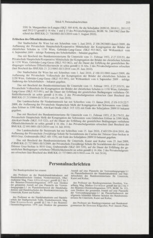 Verordnungsblatt für die Dienstbereiche der Bundesministerien für Unterricht und kulturelle Angelegenheiten bzw. Wissenschaft und Verkehr 20100901 Seite: 69