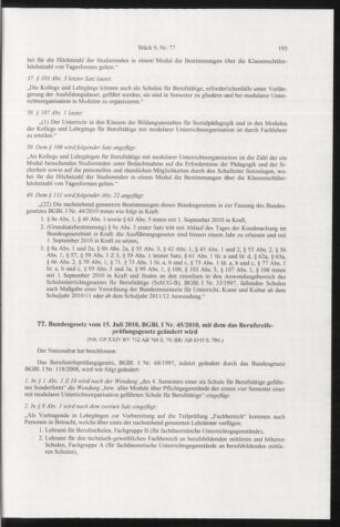 Verordnungsblatt für die Dienstbereiche der Bundesministerien für Unterricht und kulturelle Angelegenheiten bzw. Wissenschaft und Verkehr 20100901 Seite: 7