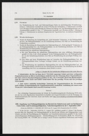 Verordnungsblatt für die Dienstbereiche der Bundesministerien für Unterricht und kulturelle Angelegenheiten bzw. Wissenschaft und Verkehr 20101001 Seite: 12