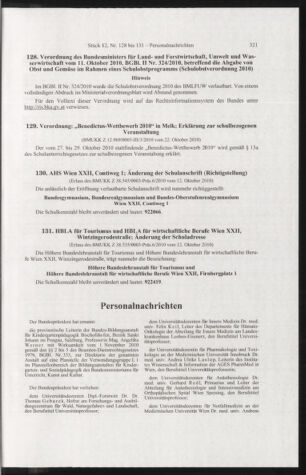 Verordnungsblatt für die Dienstbereiche der Bundesministerien für Unterricht und kulturelle Angelegenheiten bzw. Wissenschaft und Verkehr 20101201 Seite: 5