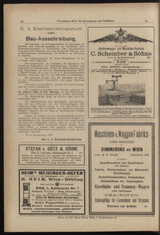 Verordnungs-Blatt für Eisenbahnen und Schiffahrt: Veröffentlichungen in Tarif- und Transport-Angelegenheiten 18980101 Seite: 52