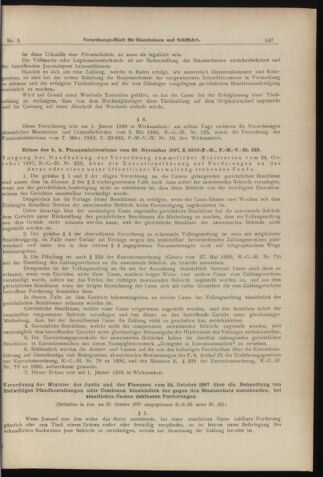 Verordnungs-Blatt für Eisenbahnen und Schiffahrt: Veröffentlichungen in Tarif- und Transport-Angelegenheiten 18980111 Seite: 7