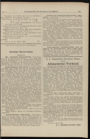 Verordnungs-Blatt für Eisenbahnen und Schiffahrt: Veröffentlichungen in Tarif- und Transport-Angelegenheiten 18980120 Seite: 11