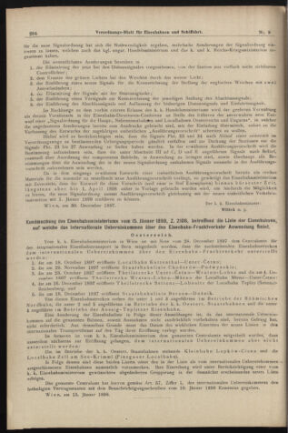 Verordnungs-Blatt für Eisenbahnen und Schiffahrt: Veröffentlichungen in Tarif- und Transport-Angelegenheiten 18980120 Seite: 2