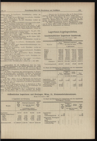 Verordnungs-Blatt für Eisenbahnen und Schiffahrt: Veröffentlichungen in Tarif- und Transport-Angelegenheiten 18980120 Seite: 7