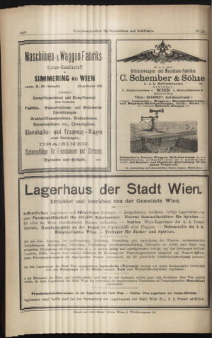 Verordnungs-Blatt für Eisenbahnen und Schiffahrt: Veröffentlichungen in Tarif- und Transport-Angelegenheiten 18980129 Seite: 20