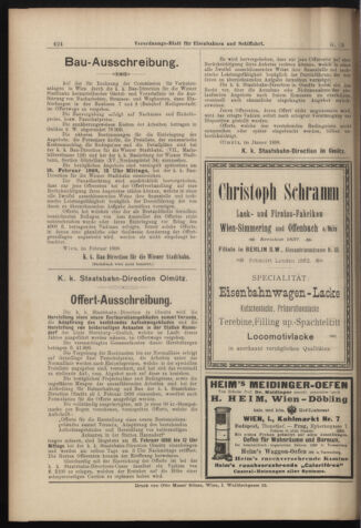 Verordnungs-Blatt für Eisenbahnen und Schiffahrt: Veröffentlichungen in Tarif- und Transport-Angelegenheiten 18980205 Seite: 24