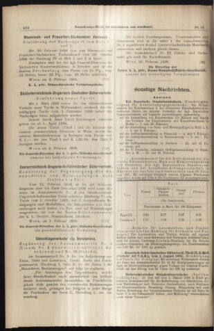 Verordnungs-Blatt für Eisenbahnen und Schiffahrt: Veröffentlichungen in Tarif- und Transport-Angelegenheiten 18980208 Seite: 10