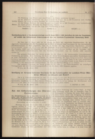 Verordnungs-Blatt für Eisenbahnen und Schiffahrt: Veröffentlichungen in Tarif- und Transport-Angelegenheiten 18980210 Seite: 2