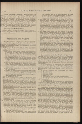 Verordnungs-Blatt für Eisenbahnen und Schiffahrt: Veröffentlichungen in Tarif- und Transport-Angelegenheiten 18980210 Seite: 7