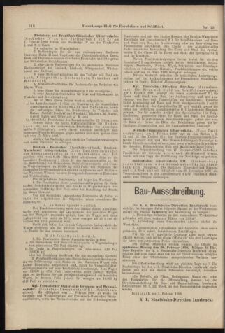 Verordnungs-Blatt für Eisenbahnen und Schiffahrt: Veröffentlichungen in Tarif- und Transport-Angelegenheiten 18980217 Seite: 6