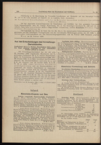 Verordnungs-Blatt für Eisenbahnen und Schiffahrt: Veröffentlichungen in Tarif- und Transport-Angelegenheiten 18980301 Seite: 2