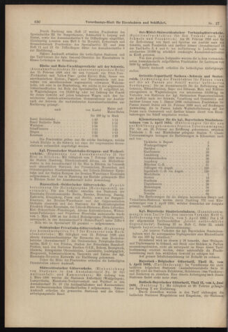 Verordnungs-Blatt für Eisenbahnen und Schiffahrt: Veröffentlichungen in Tarif- und Transport-Angelegenheiten 18980305 Seite: 14