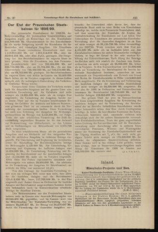 Verordnungs-Blatt für Eisenbahnen und Schiffahrt: Veröffentlichungen in Tarif- und Transport-Angelegenheiten 18980305 Seite: 9