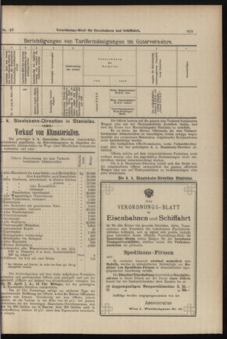 Verordnungs-Blatt für Eisenbahnen und Schiffahrt: Veröffentlichungen in Tarif- und Transport-Angelegenheiten 18980331 Seite: 15