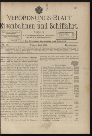 Verordnungs-Blatt für Eisenbahnen und Schiffahrt: Veröffentlichungen in Tarif- und Transport-Angelegenheiten