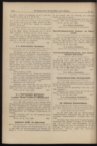 Verordnungs-Blatt für Eisenbahnen und Schiffahrt: Veröffentlichungen in Tarif- und Transport-Angelegenheiten 18980421 Seite: 12