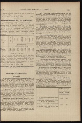 Verordnungs-Blatt für Eisenbahnen und Schiffahrt: Veröffentlichungen in Tarif- und Transport-Angelegenheiten 18980421 Seite: 13