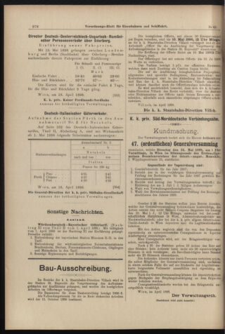 Verordnungs-Blatt für Eisenbahnen und Schiffahrt: Veröffentlichungen in Tarif- und Transport-Angelegenheiten 18980423 Seite: 10