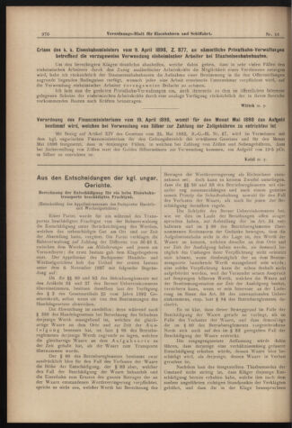 Verordnungs-Blatt für Eisenbahnen und Schiffahrt: Veröffentlichungen in Tarif- und Transport-Angelegenheiten 18980423 Seite: 2