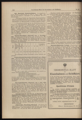 Verordnungs-Blatt für Eisenbahnen und Schiffahrt: Veröffentlichungen in Tarif- und Transport-Angelegenheiten 18980426 Seite: 12