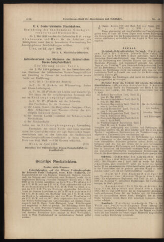 Verordnungs-Blatt für Eisenbahnen und Schiffahrt: Veröffentlichungen in Tarif- und Transport-Angelegenheiten 18980428 Seite: 10