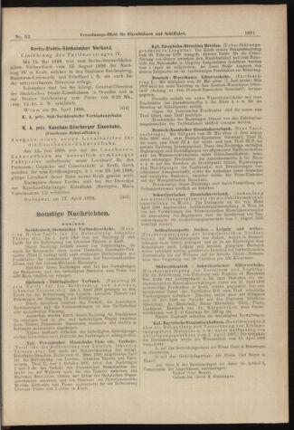 Verordnungs-Blatt für Eisenbahnen und Schiffahrt: Veröffentlichungen in Tarif- und Transport-Angelegenheiten 18980507 Seite: 17