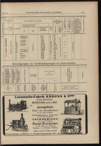 Verordnungs-Blatt für Eisenbahnen und Schiffahrt: Veröffentlichungen in Tarif- und Transport-Angelegenheiten 18980512 Seite: 13