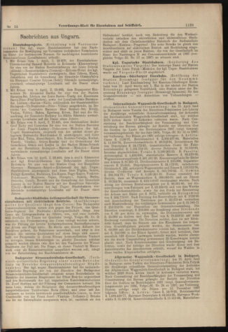 Verordnungs-Blatt für Eisenbahnen und Schiffahrt: Veröffentlichungen in Tarif- und Transport-Angelegenheiten 18980514 Seite: 15