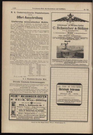 Verordnungs-Blatt für Eisenbahnen und Schiffahrt: Veröffentlichungen in Tarif- und Transport-Angelegenheiten 18980514 Seite: 24