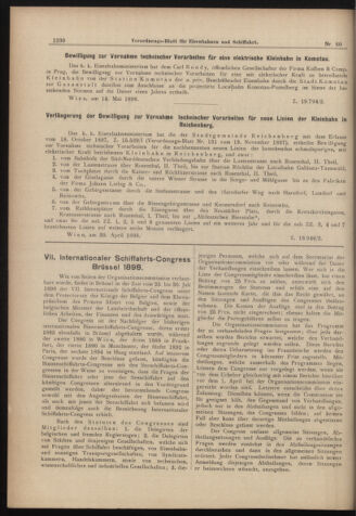 Verordnungs-Blatt für Eisenbahnen und Schiffahrt: Veröffentlichungen in Tarif- und Transport-Angelegenheiten 18980526 Seite: 2