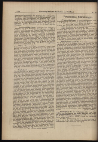 Verordnungs-Blatt für Eisenbahnen und Schiffahrt: Veröffentlichungen in Tarif- und Transport-Angelegenheiten 18980526 Seite: 8