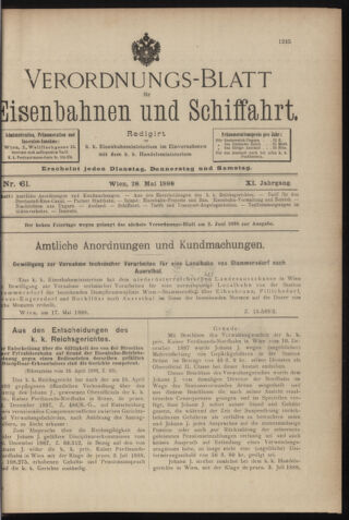 Verordnungs-Blatt für Eisenbahnen und Schiffahrt: Veröffentlichungen in Tarif- und Transport-Angelegenheiten