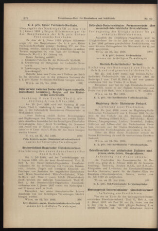 Verordnungs-Blatt für Eisenbahnen und Schiffahrt: Veröffentlichungen in Tarif- und Transport-Angelegenheiten 18980602 Seite: 12